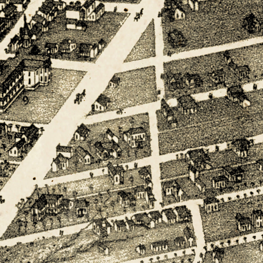 Map: Austin 1895 Bird's Eye View 24x34, Austin 1895 Bird's Eye View (1895)