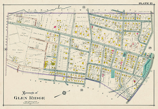 Map: Glen Ridge - Plate 019, Essex County 1906 Vol 3 (1906)