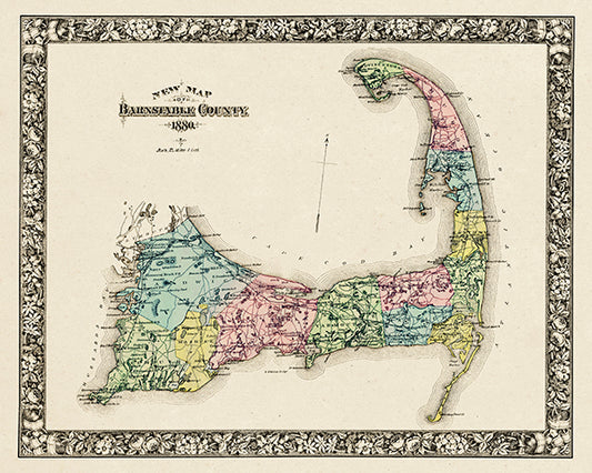 Map: Barnstable County and Cape Cod 1880 Single Map B, Barnstable County and Cape Cod 1880 Single Map B (1880)