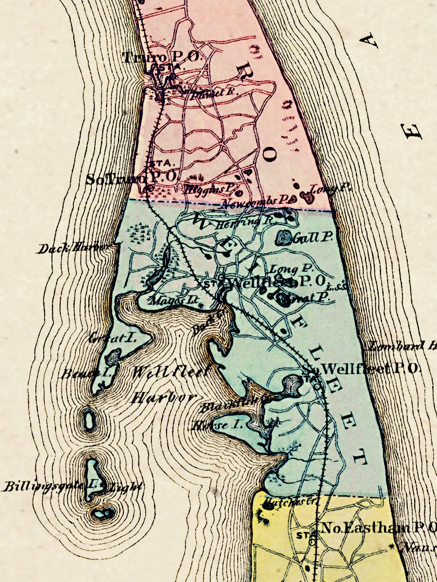 Map: Barnstable County and Cape Cod 1880 Single Map B, Barnstable County and Cape Cod 1880 Single Map B (1880)