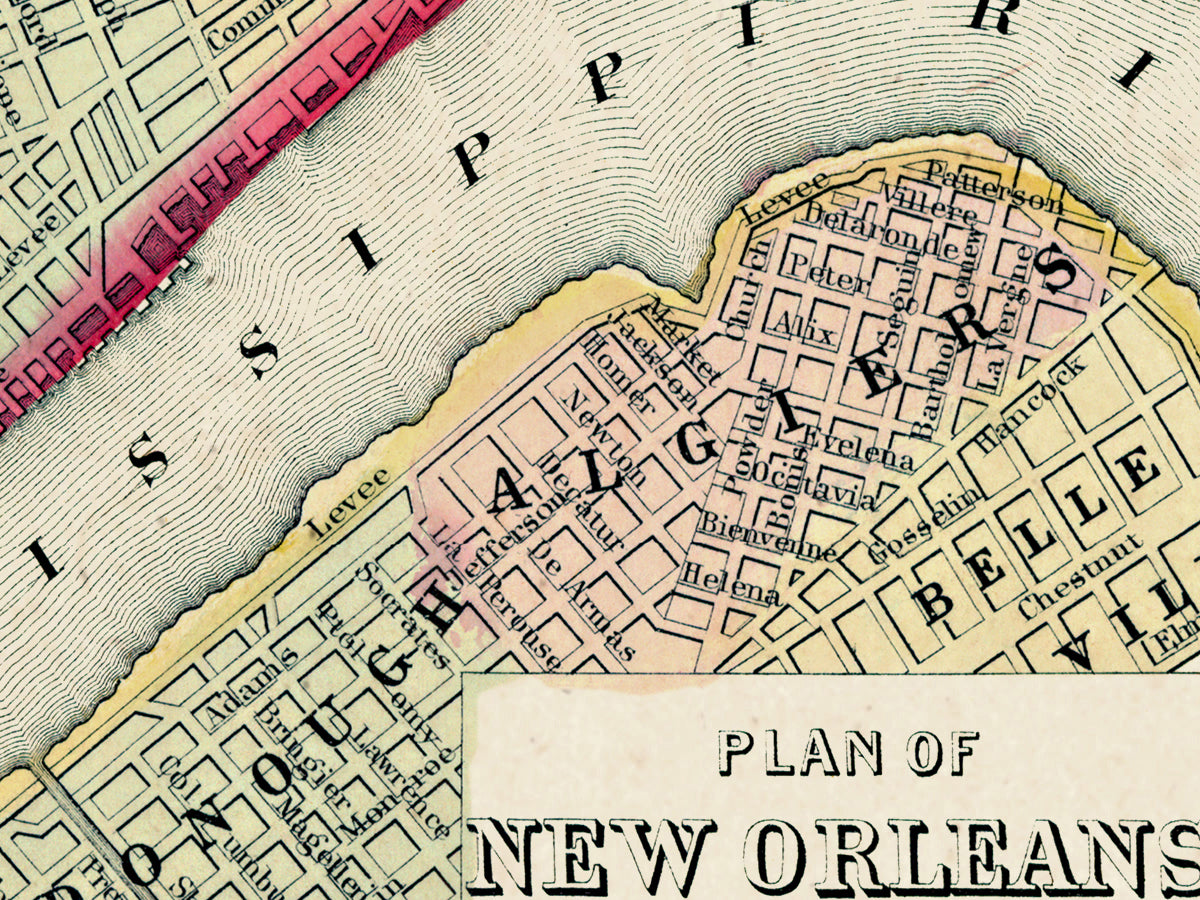 Map: New Orleans from 1864 Mitchell Plate, New Orleans from 1864 Mitchell Plate (1864)
