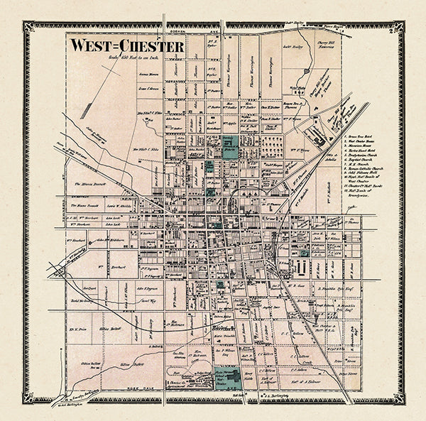 Map: West Chester, Chester County 1873 (1873)