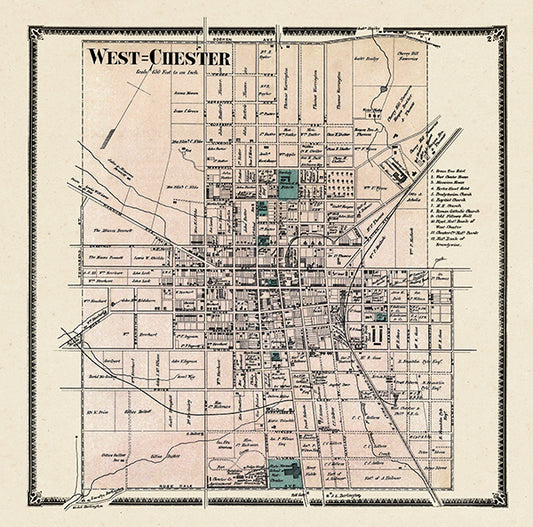 Map: West Chester, Chester County 1873 (1873)