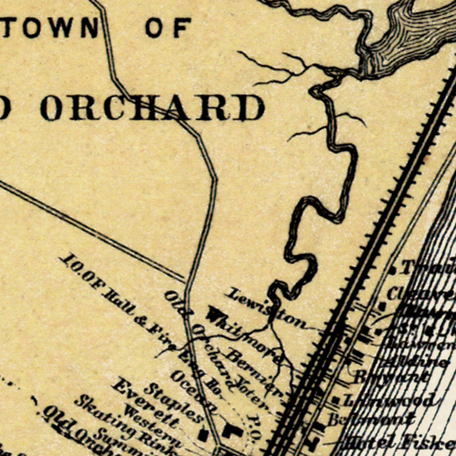 Map: Saco Bay - Biddeford Pool - Old Orchard Beach - Scarborough - Pine Point - Prout's Neck 14x26, Saco Bay - Biddeford Pool - Old Orchard Beach - Scarborough - Pine Point - Prout's Neck 1884 (1884)