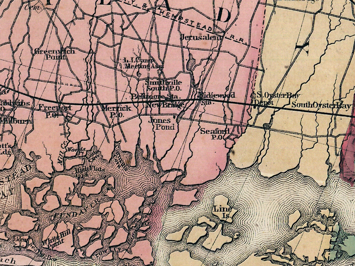 Map: Long Island Map, Long Island 1873 (1873)