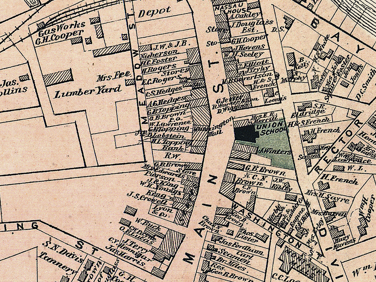 Map: Sag Harbor, Long Island 1873 (1873)