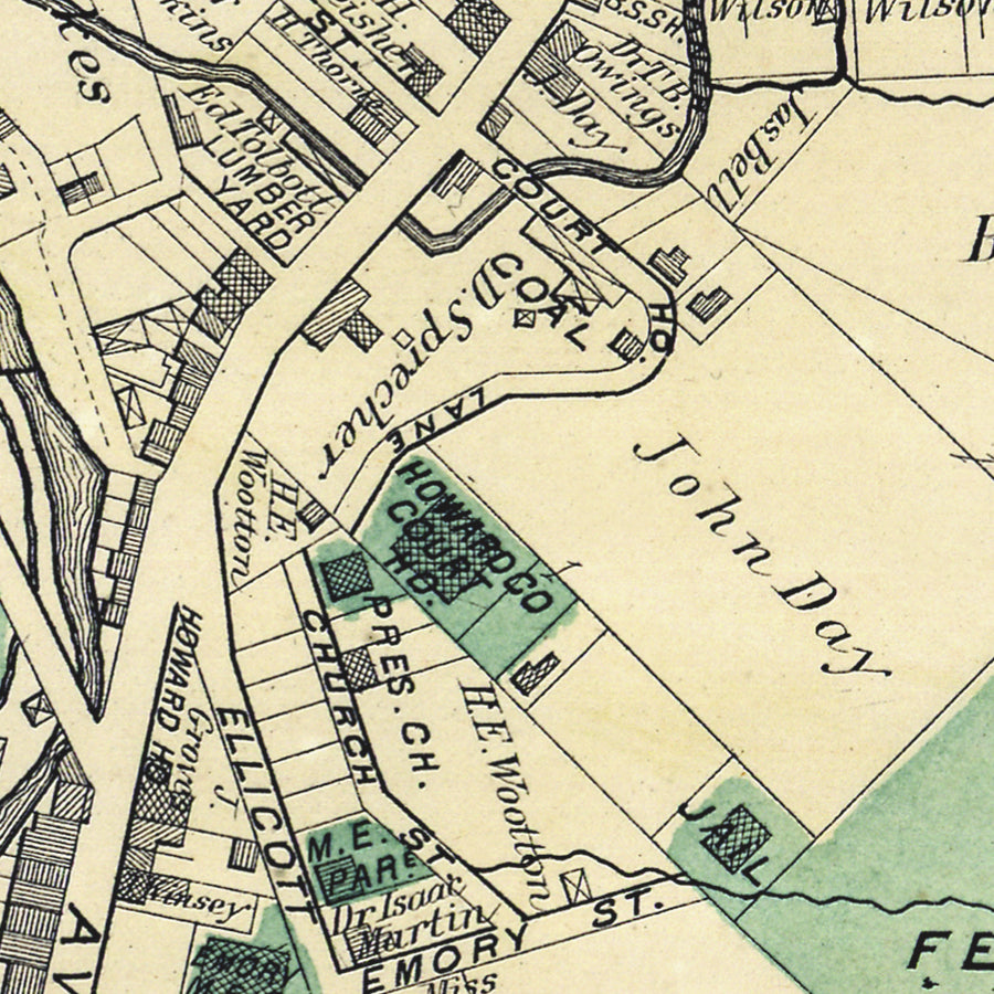 Map: Ellicott City, Baltimore and Howard County 1878 (1878)