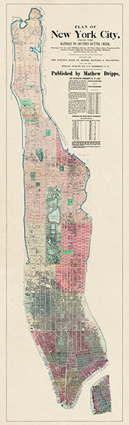 Map: New York City 1867 Dripps Composite 17x57, New York City 1867 Dripps Composite (1867)