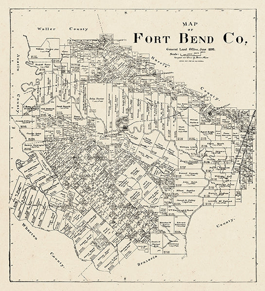 Map: Fort Bend County 1898, Fort Bend County 1898 (1898)