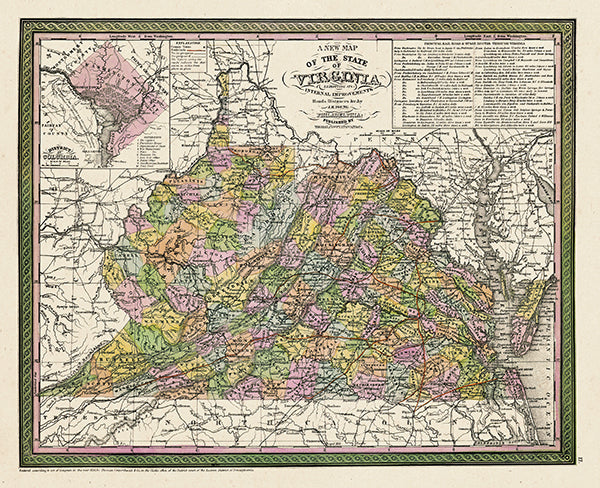 Map: State Map, Virginia 1850 State Map (1850)