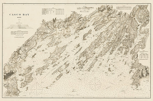 Map: Casco Bay Chart 1870 Maine, Casco Bay Chart 1870 Maine (1870)