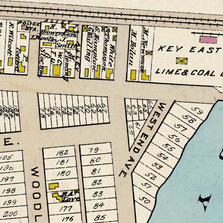 Map: Key East, Bradley Beach and Ocean Park, Monmouth County 1889 (1889)