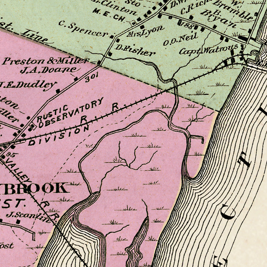 Saybrook County Map: Old Saybrook, Middlesex County 1874 (1874) – The Shop at Historic ...