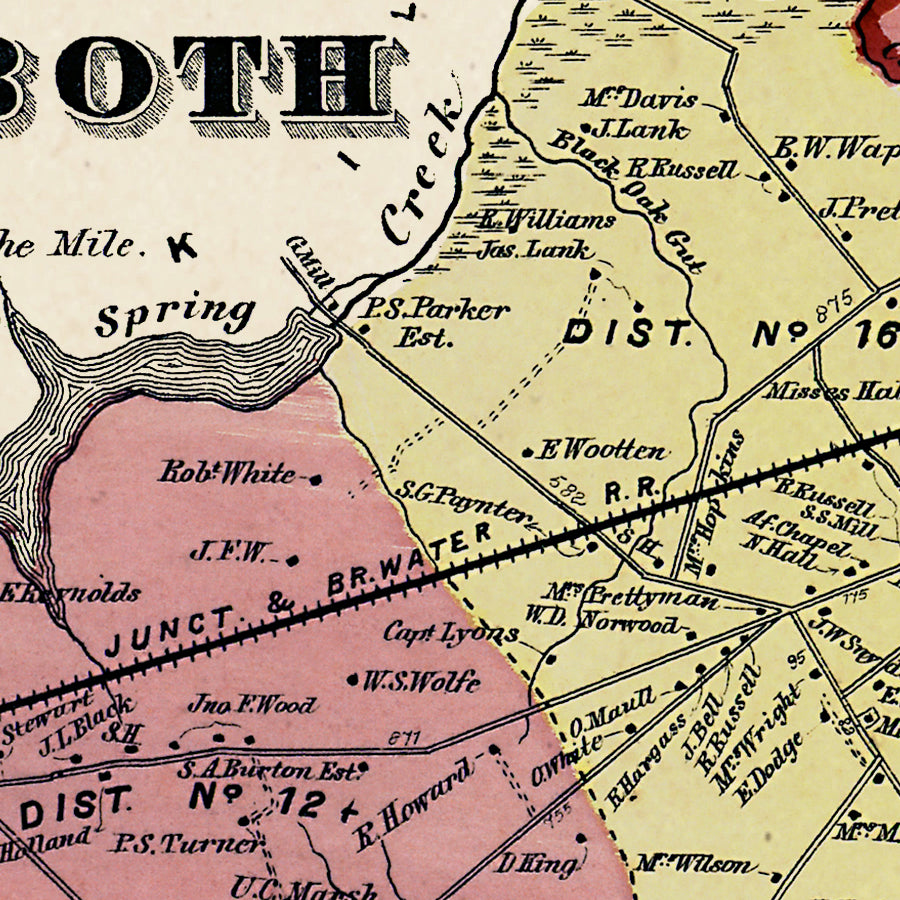 Map: Lewes And Rehoboth, Lewes, Delaware State Atlas 1868 (1868)