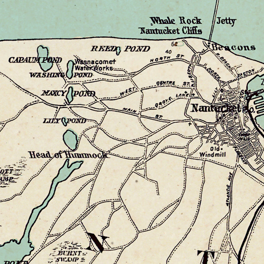 Map: Plate 010, Nantucket, Edgartown, Massachusetts State Atlas 1891 (1891)
