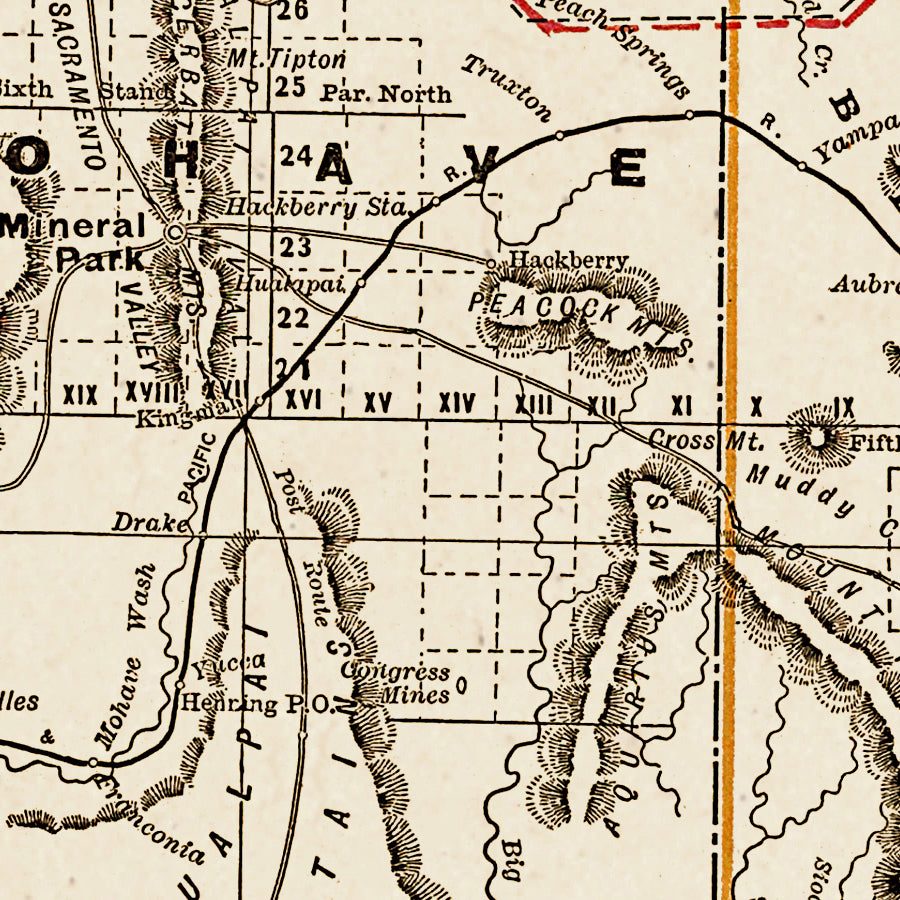 Map: Arizona 1887 State Map 17x22, Arizona 1887 State Map (1887)