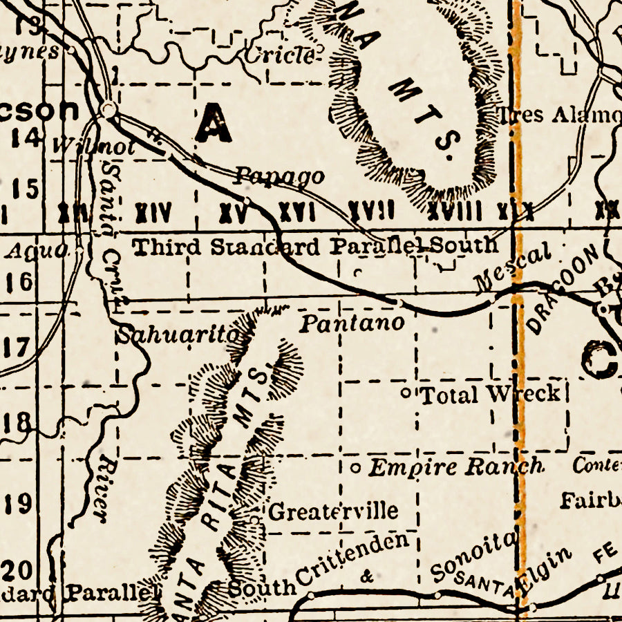 Map: Arizona 1887 State Map 24x31, Arizona 1887 State Map (1887)