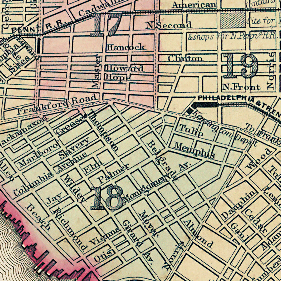 Map: Philadelphia 1864 Mitchell Plate, Philadelphia 1864 Mitchell Plate (1864)