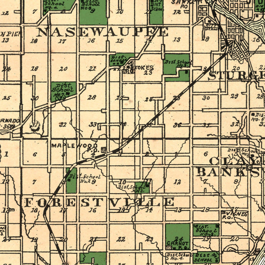 US79399 Door County Map (Fine Art Print)