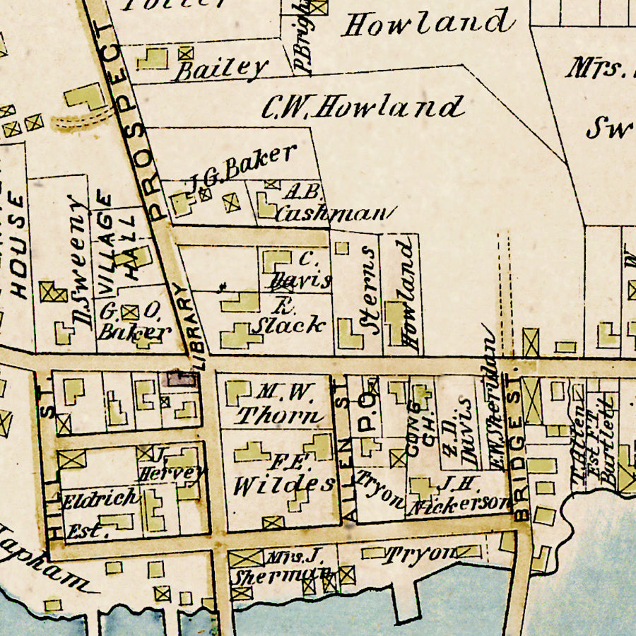 Map: Dartmouth South Town, Dartmouth Post Office, Nonquitt Town, Bay View, Bristol County 1895 (1895)